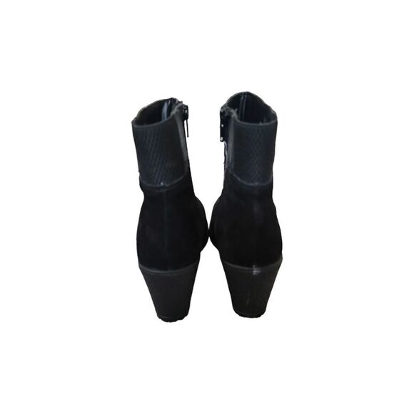 Enjoyable Women's Black Suede Wedge Ankle Boots Size 11 NWOT - Picture 5 of 8